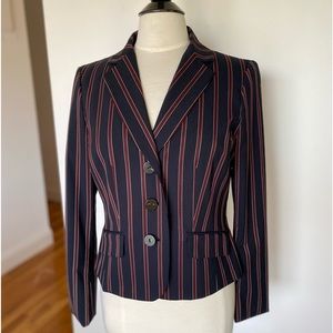 Worth Striped Navy Blazer